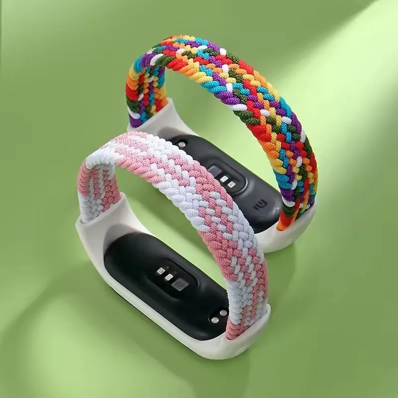 Nylon Braided solo loop for Xiaomi Mi band 6 7 Strap  pulseira bracelet Miband5 Wristband belt correa Mi band 7 5 4 6 watchbands