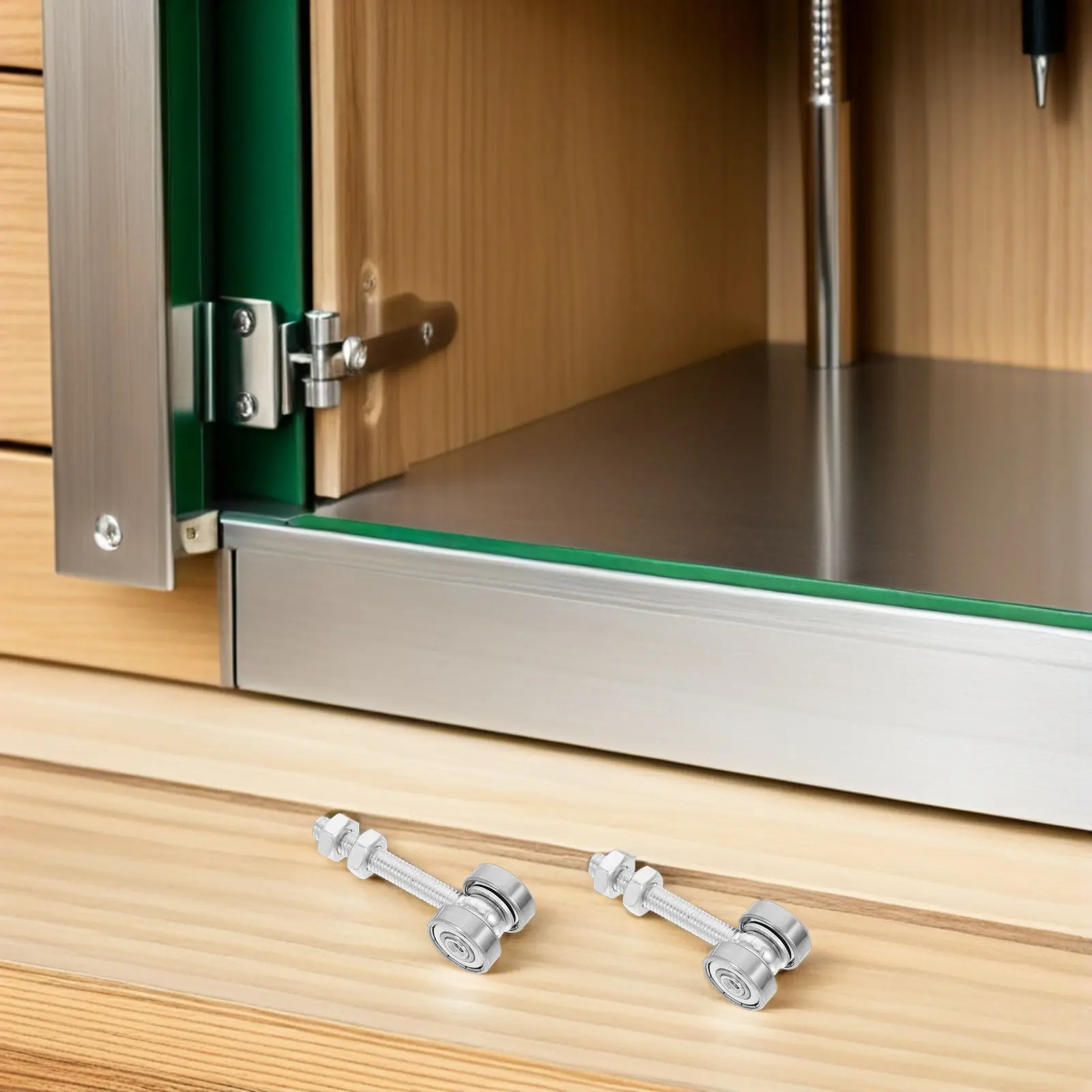 

Комплект из 4 усиленных роликов для раздвижных дверей с двойными подшипниками, для шкафов, гардеробов, амбарных и патио дверей, для направляющих рельсов