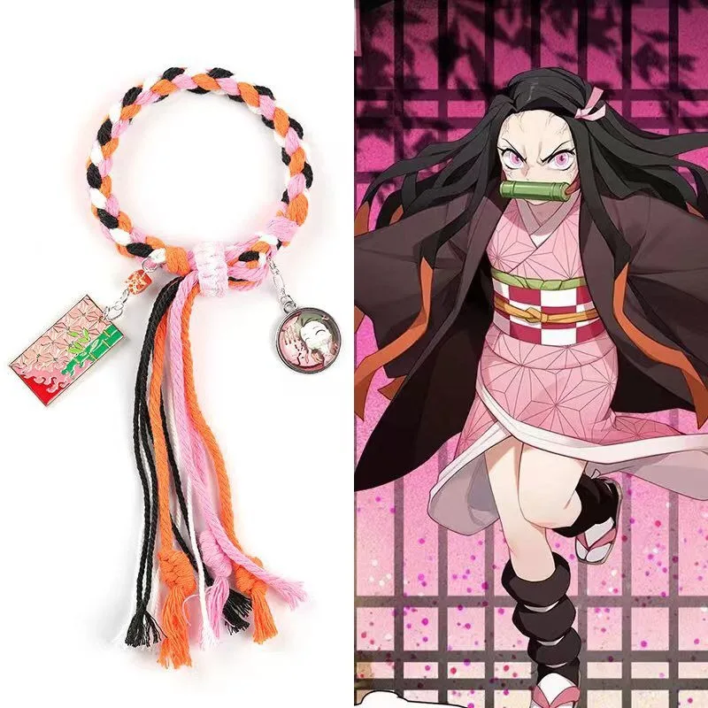 Nieuwe 2025 Demon Slayer Anime Perifere Hand Touw Nezuko Kamado Tanjiro Kamado Hand Touw Afgewerkte Collectie Vakantie Geschenken