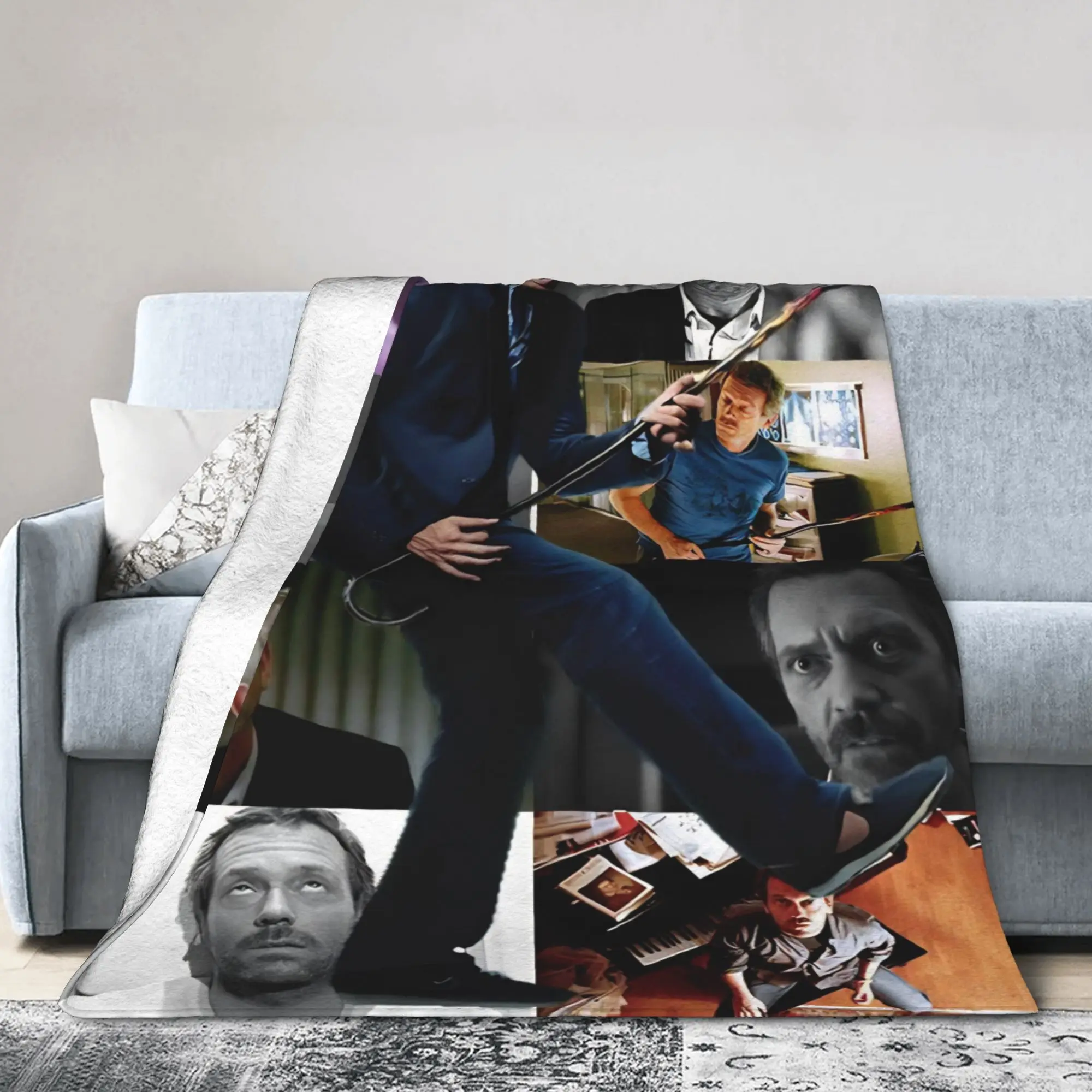 Dr. Gregory House Blankets House MD American Television Warm Plush Throw Blanket For Living Room Flannel Bedspread Bed Cover