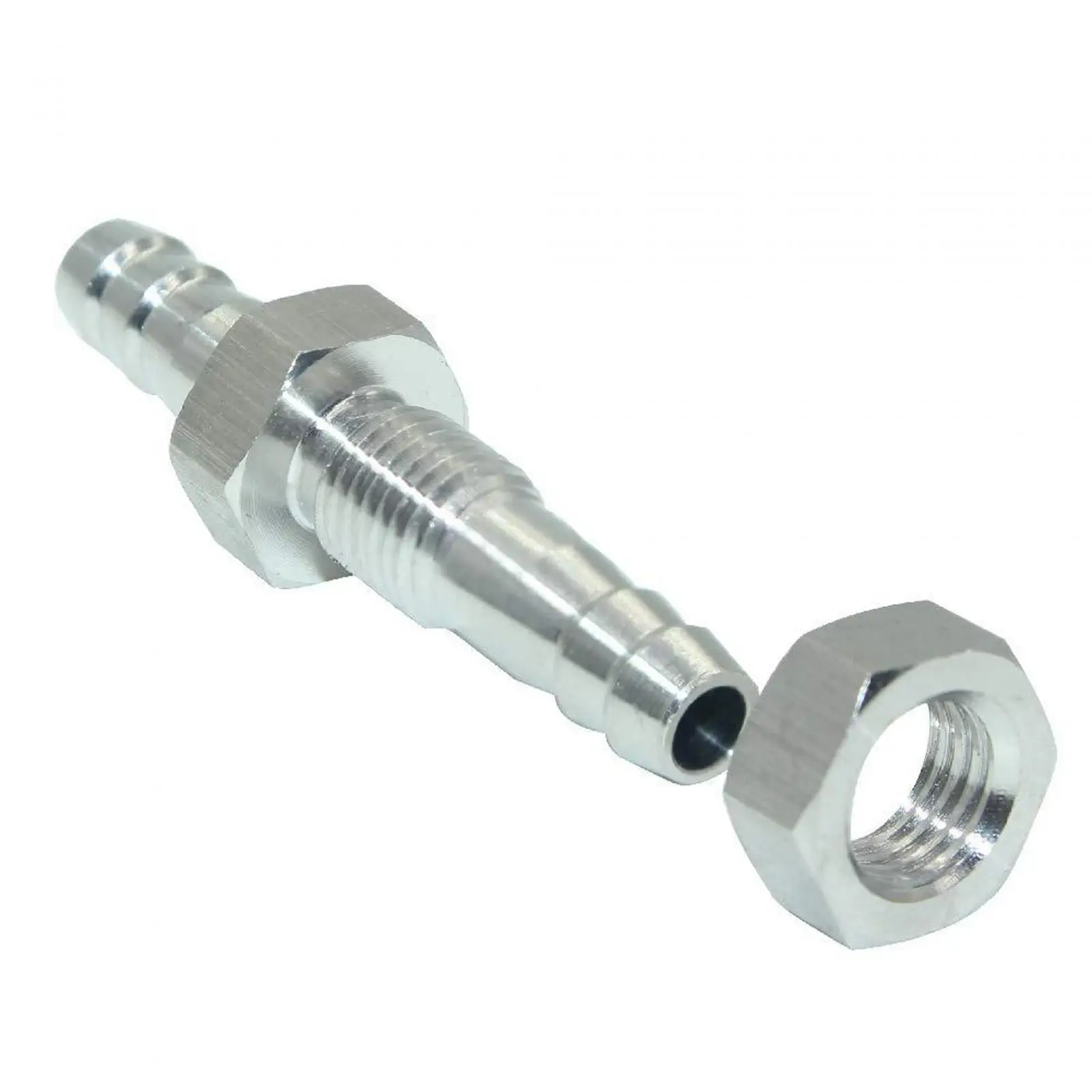1/4 Inch Hose Barb Fitting Hex Head Bulkhead Connector for Reinforced Hose Flexible Water Air Line