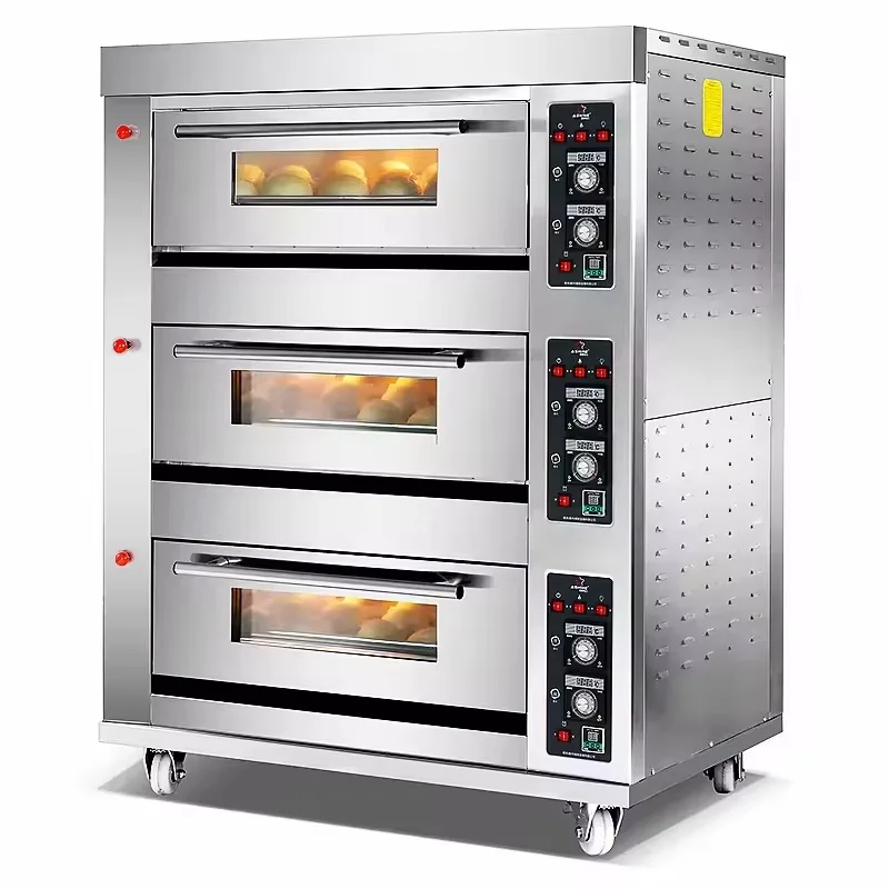 Electric Gas Bread Layer Deck Oven Industrial Commercial Bakery Baking Oven For Sale