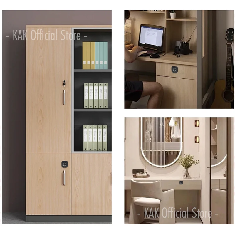 KAK Smart Home Biometric Fingerprint Lock Hidden Drawer Electronic Lock Privacy File Storage Keyless Cabinet Security Locks