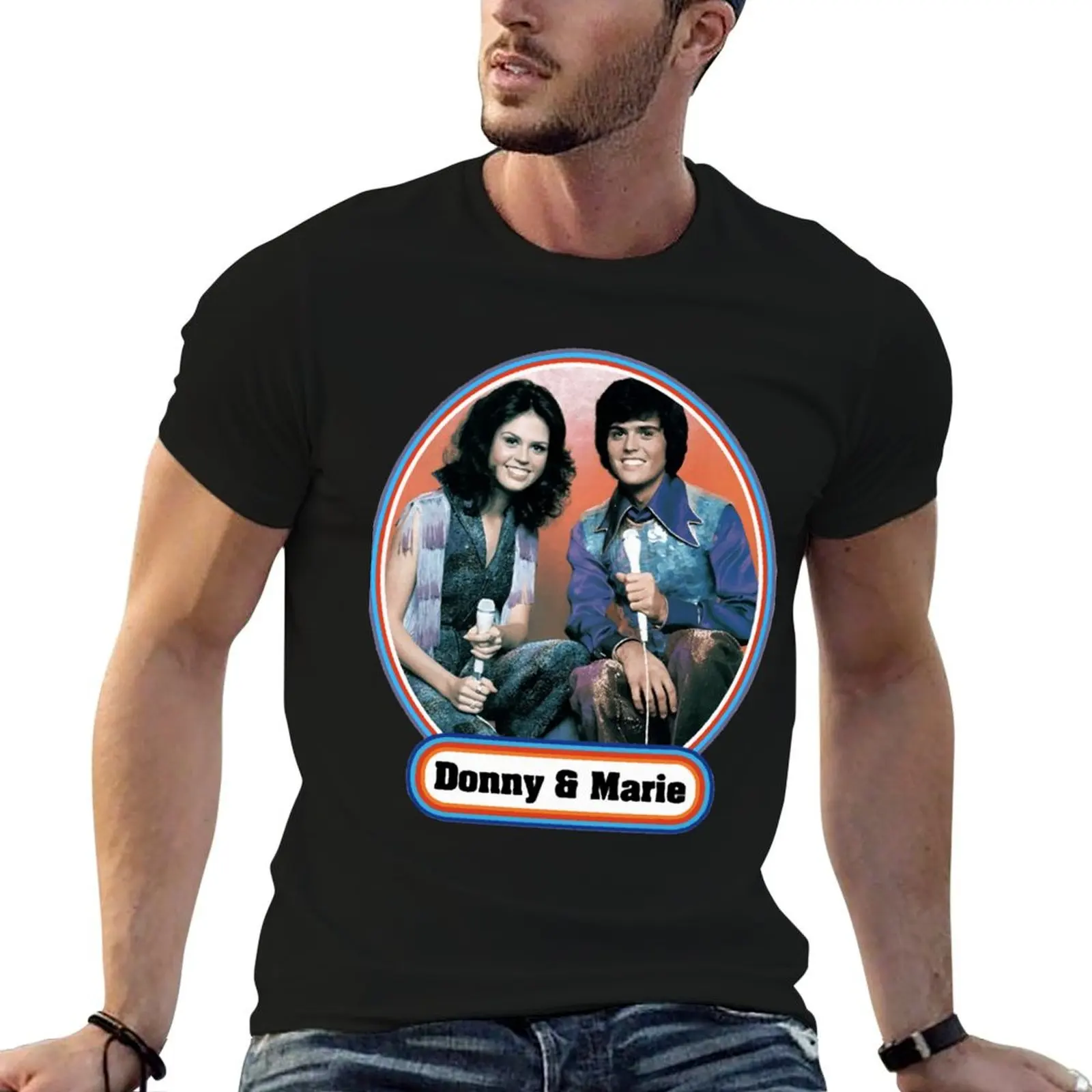 

donny and marie men woman film music T-Shirt t shirt man luxury funny t shirts man T-Shirt
