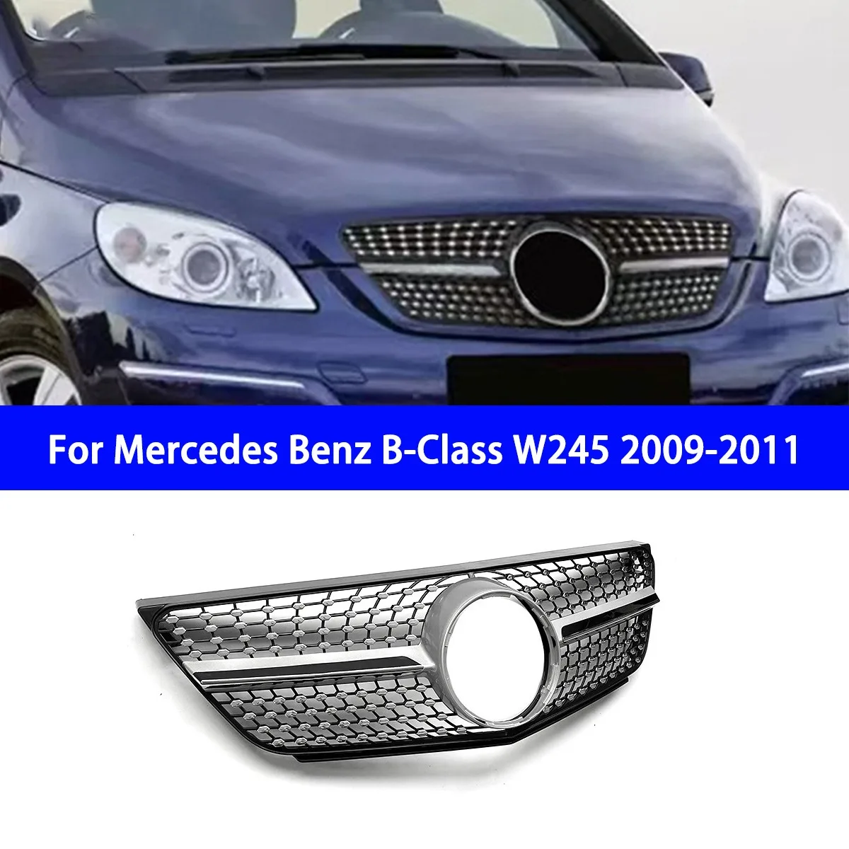 Suitable for Mercedes Benz B-Class W245 2009-2011 Modified Starry Sky Grille Mask