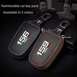 Car Key Bag Leather Creative Car Remote Control Case For Alfa Romeo Giulia Giulietta 159 156 MITO Stelvio 147 Sportiva