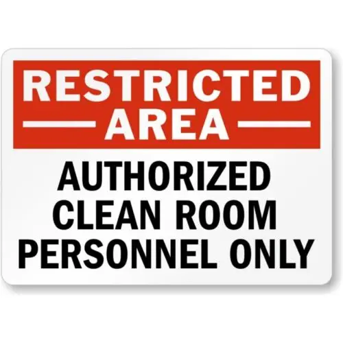 Authorized Clean Room Personnel Aluminum Weatherproof Sign p877-Aluminum