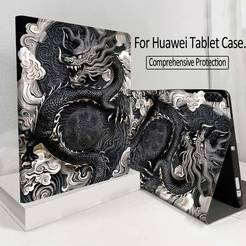 

Роскошный чехол для планшетов Huawei MatePad M5 T5 SE 11 Pro, Honor Tab 5 V7 V8 X9 GT 10.1 10.8 дюймов с дизайном «Аниме-дракон»
