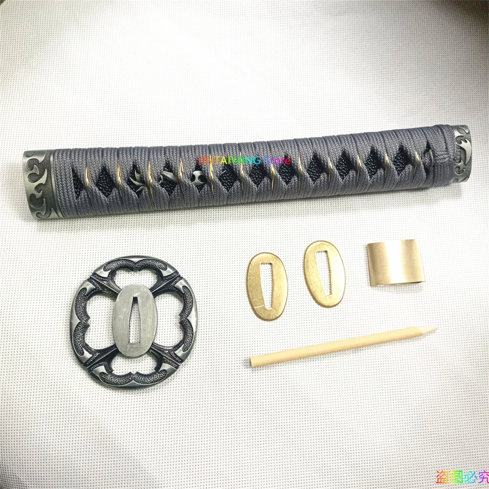 Высокое качество 26 см, рукоять Tsuka, сплав Tsuba Fuchi Menuki Kashira, латунь Habaki Seppas, фитинги F, японский меч, катана, набор деталей