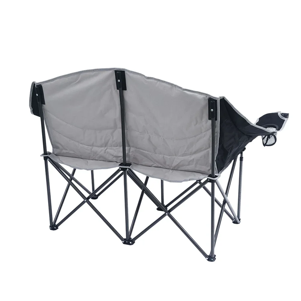 Wholesale Custom Double Beach Chair Outdoor Camping Two Seats Folding Chair Logo-Durable Portable Hiking Fishing Picnic