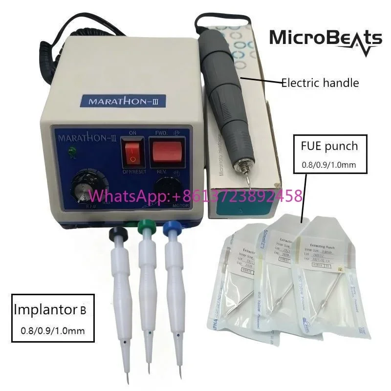 

FUE Hair Implanting Basic Kit with Electric Hair Extraction Machine Implantor and FUE Punch