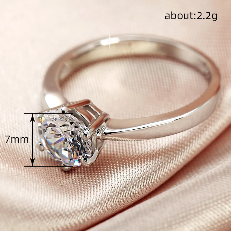 Huitan Classic and Simple Wedding Engagement Rings for Women High Quality Silver Color Cubic Zircon Ring Timeless Style Jewelry