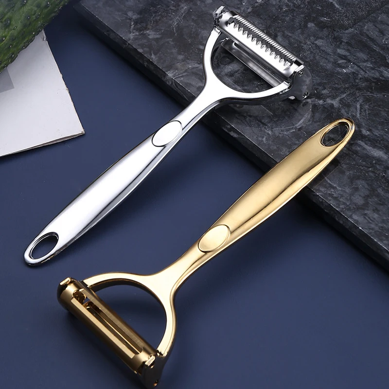 1PC Vegetable And Fruit Peeling Knife Y-Shaped Stainless Steel Peeling Knife With Ergonomic Anti Slip Handle Sharp Peeling Knife