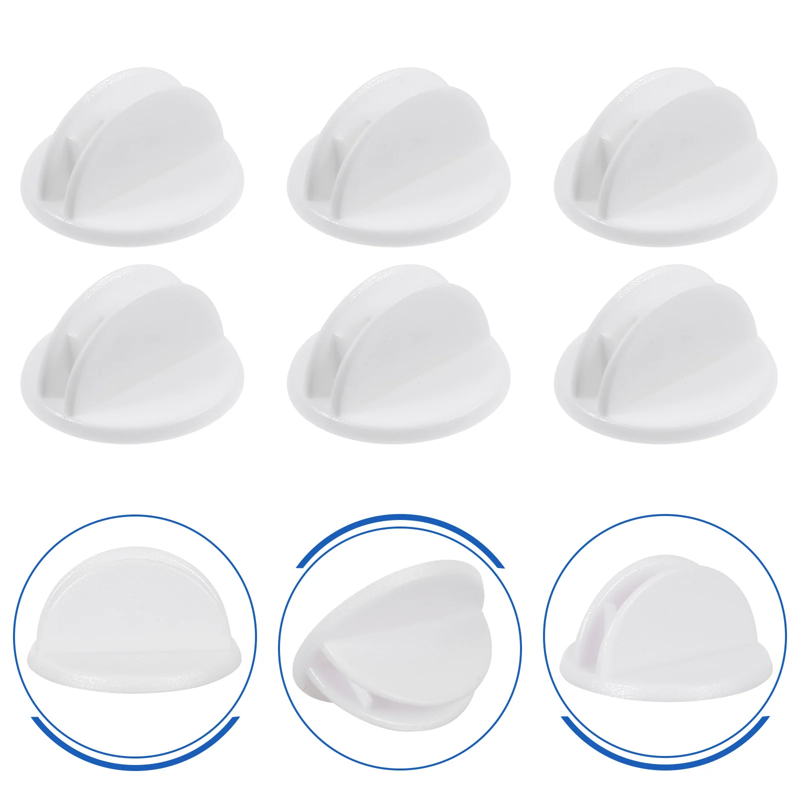 

100Pcs Plastic Price Tag Clips Stick-on Mini Label Display Clips 7-Teeth Small for Retail Store Supermarket Exhibition