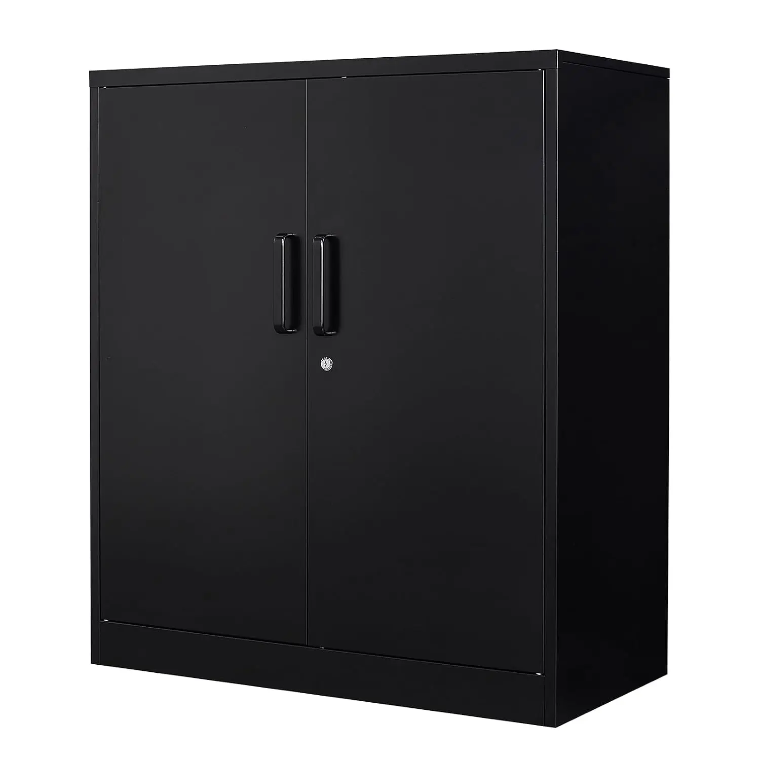 Metal Storage Cabinet 2 Doors & 2 Adjustable Shelves 35.5