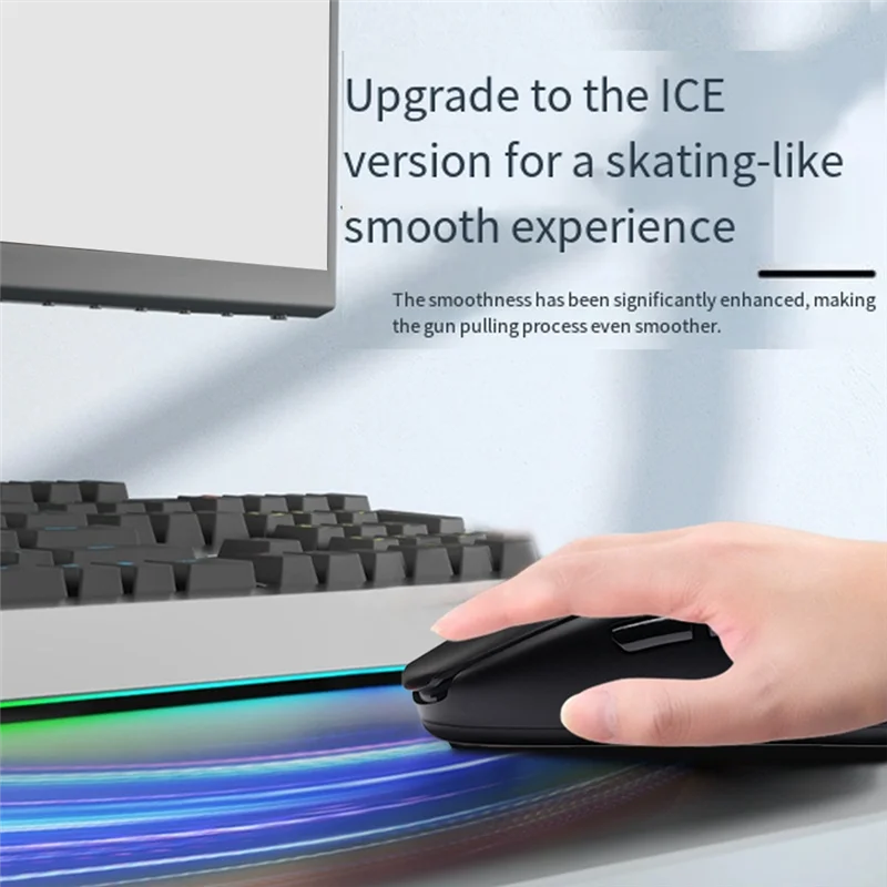 L53A-Per MCHOSE A7 A7pro Sport Mouse Piedi Adesivi Superficie curvata PTFE Design anti-collasso Per migliorare prestazioni di gioco A