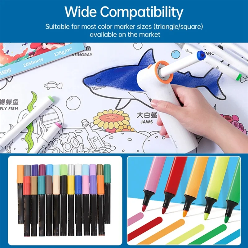 

Electric Marker Airbrush Sprayer For Square Color Markers Graffiti Drawing Painting DIY Art Crafts Suitable Gift