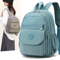 Mochila de viaje para ir al trabajo negra elegante, ligera y de gran capacidad para mujer con correas ajustables para los hombros, escuela y ocio b