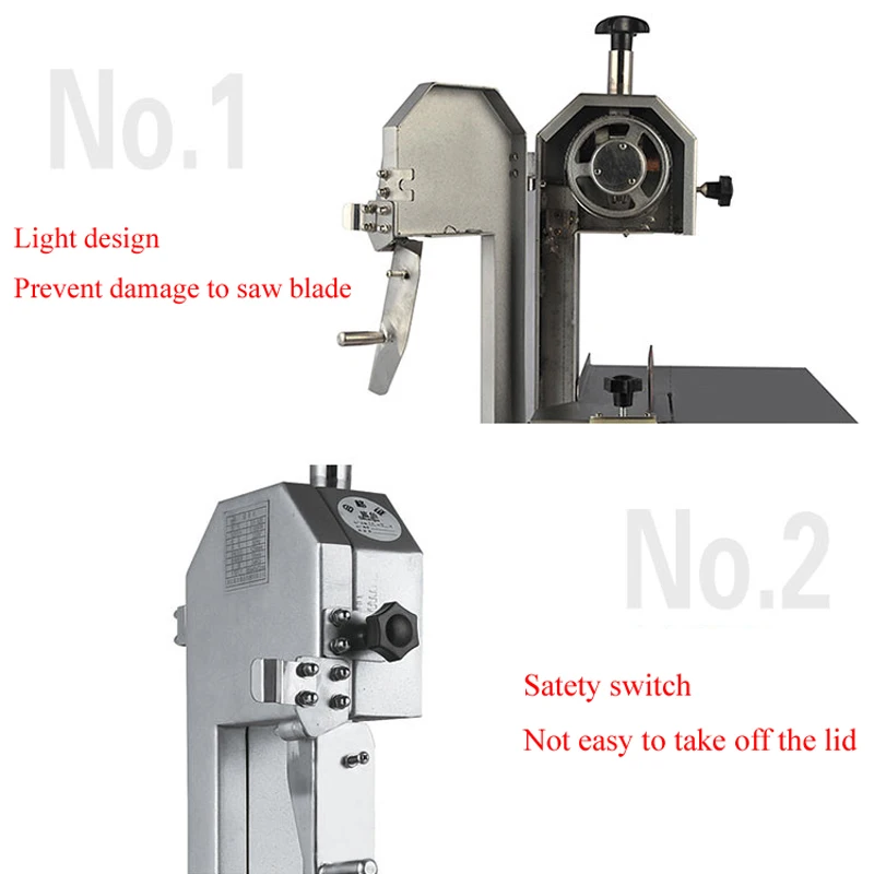 Stainless Steel Saw Bone Machine Commercial Electric Cutter Multi-function Frozen Meat Fish Ribs Slicers Cutting Machine