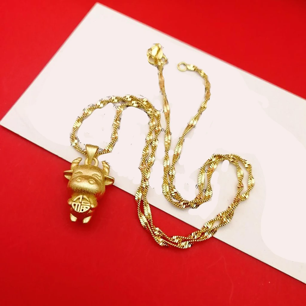 Lucky 2021 New Year Blessing Necklace for Girls Birthday Gifts
