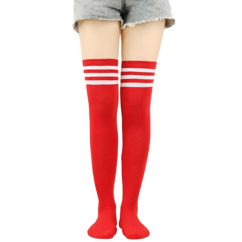 Schwarz/weiß gestreifte lange Socken für Damen, sexy Overknee-Oberschenkelstrümpfe, Overknee-Strümpfe, Damen und Mädchen, warme lange Röhrensocken ﻿ – Detail 16