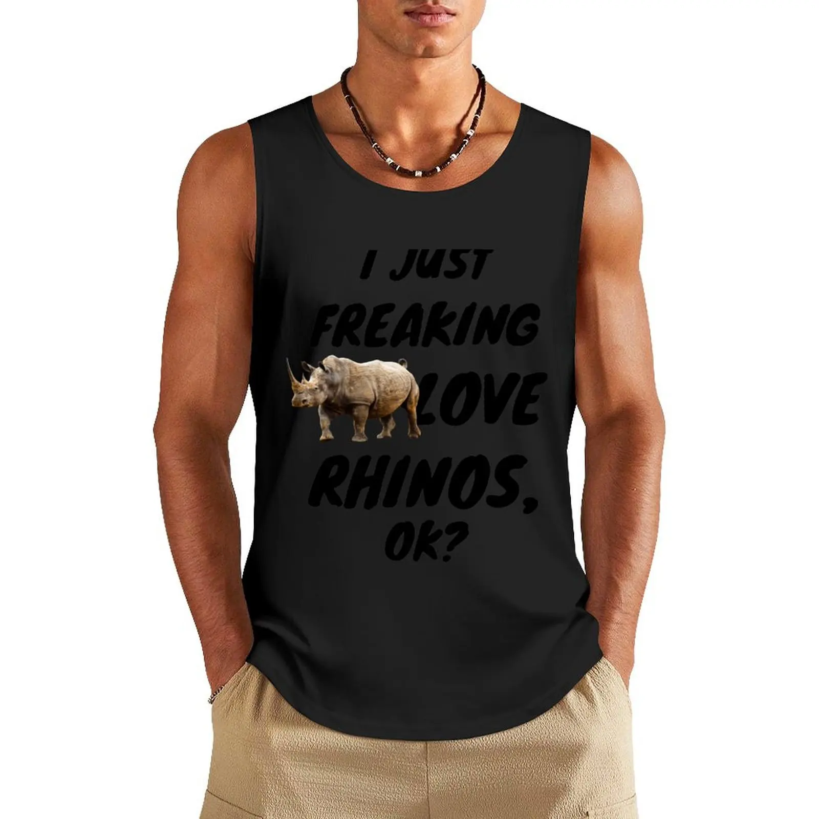 Rhinos Funny I Just Really Like Rhinos OK? - Funny Rhinos Gift Tank Top vests for men summer clothes