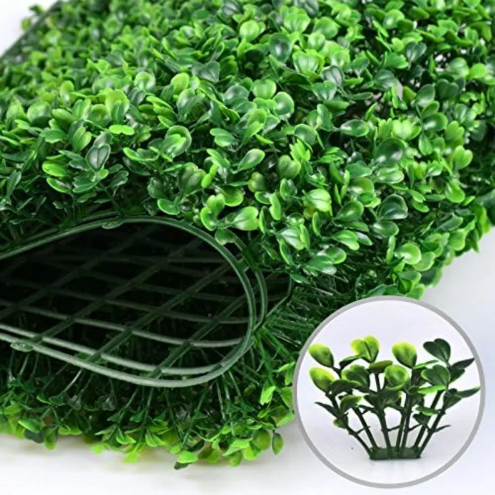 12Pcs Artificial Boxwood Panels, 20