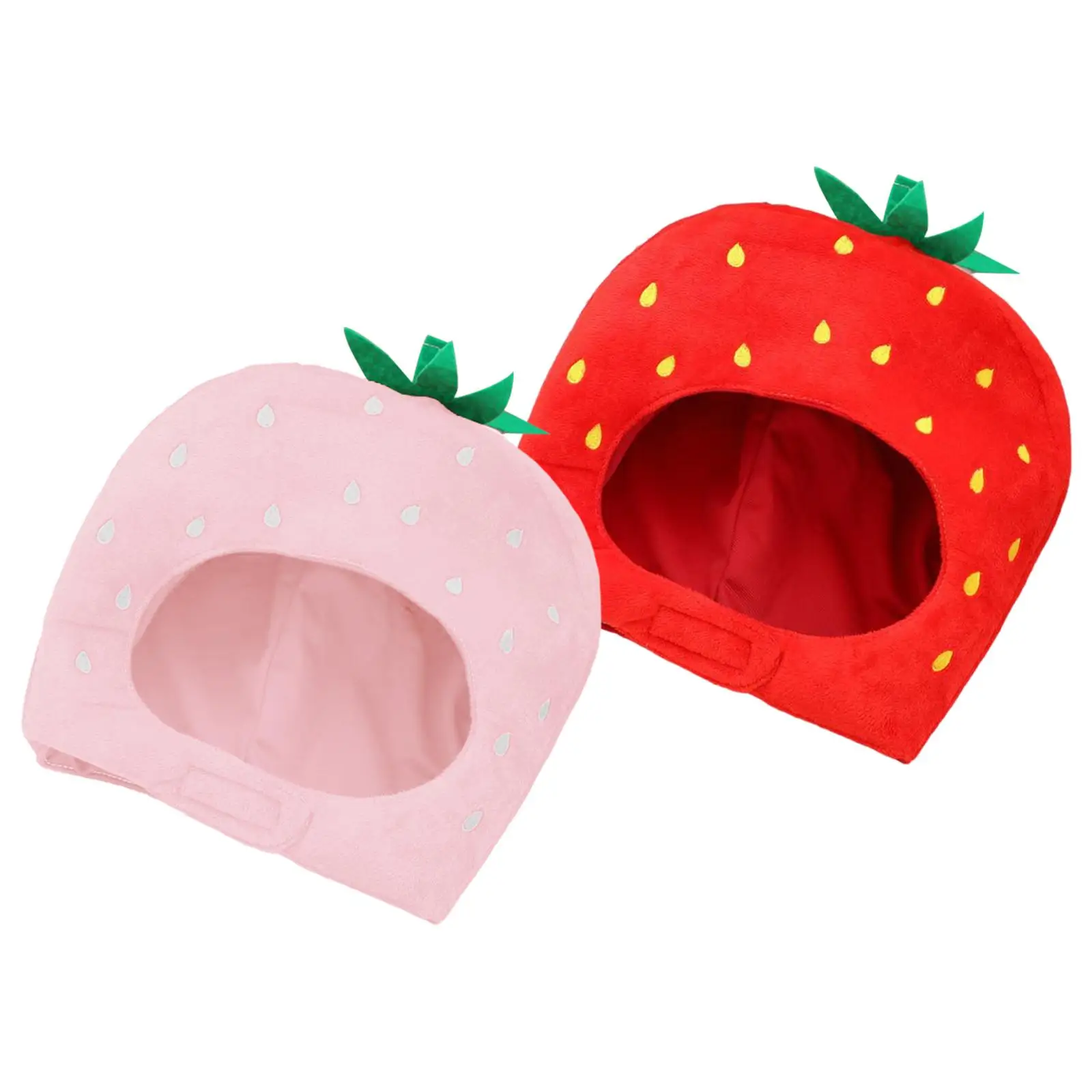 Sombrero de fresa suave, accesorios para fotos de Cosplay, diadema para disfraz para fiesta de Navidad