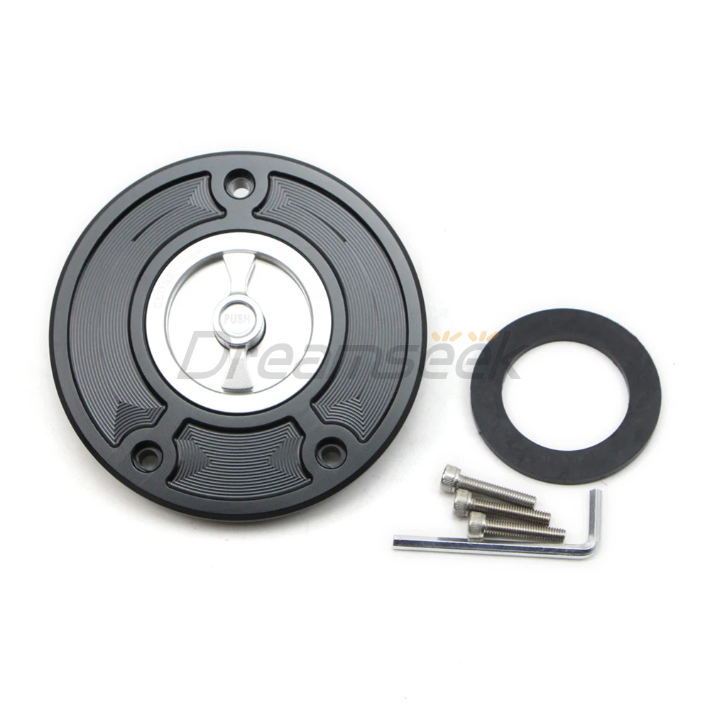 

Крышка топливного бака для Kawasaki Z750 Z1000 ER6N ZX14 Z800 ZX-14R мотоцикла без ключа бензиновый масляный кожух алюминий черный + серебристый