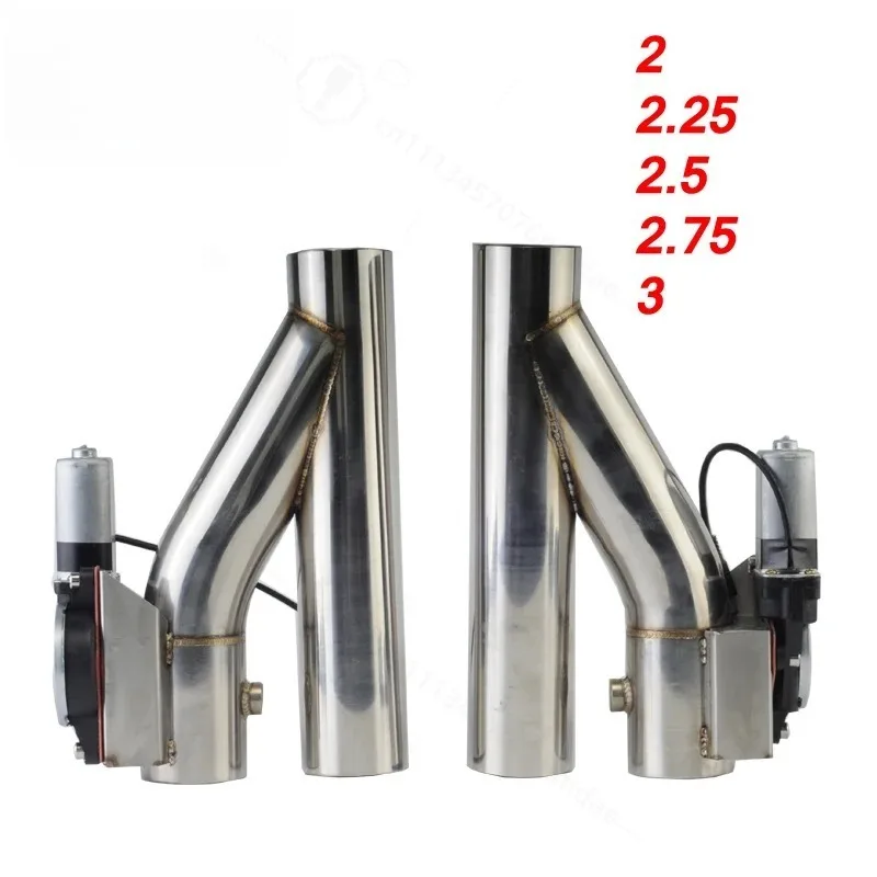 2 2.25 2.5 2.75 3 inch SS304  Y Pipe cutout 1 drag 2 Electric Exhaust cutout Down Pipe exhaust bypass valve remote button DYYR