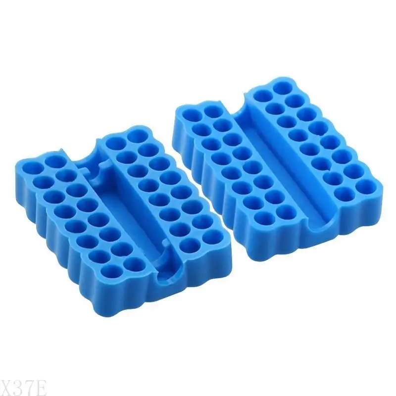 AP29 2 Pieces/set 32 Holes Shank Screwdriver Bits Holder Plastic Storage Tray Compact Size Portable Bits Rack