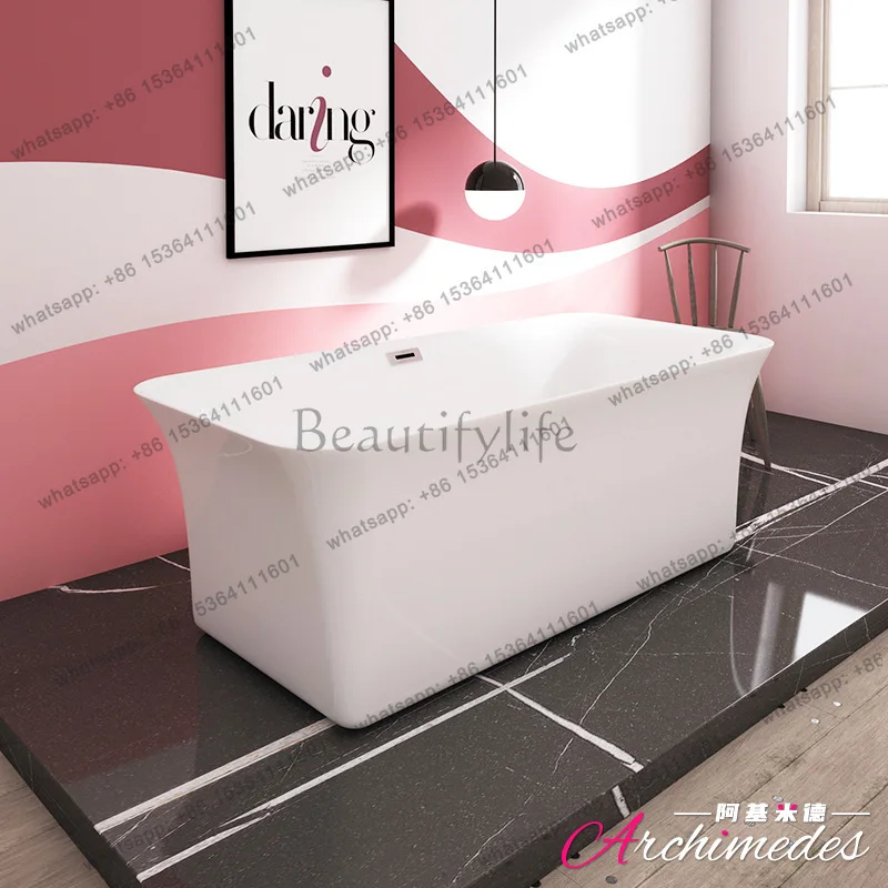 Villa Curved Flat Hotel Acrylic Independent Bathtub AJ-6063