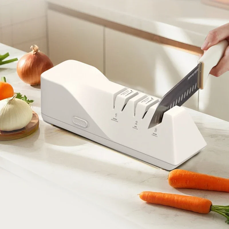 

Electric Knife Sharpener Household Three-stage Resin Tungsten Steel Manual Ceramic Scissors Kitchen Tools Multi-functional Tool