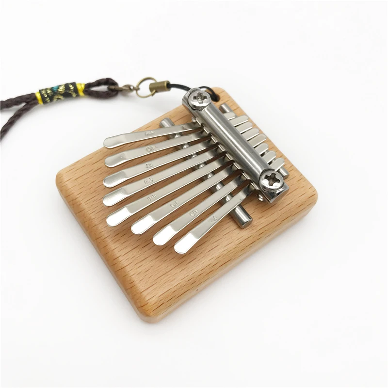 8 keys Kalimba Thumb Piano Acoustic Finger Piano Music Instrument Beech Wood Marimba Good Accessory Pendant Gift