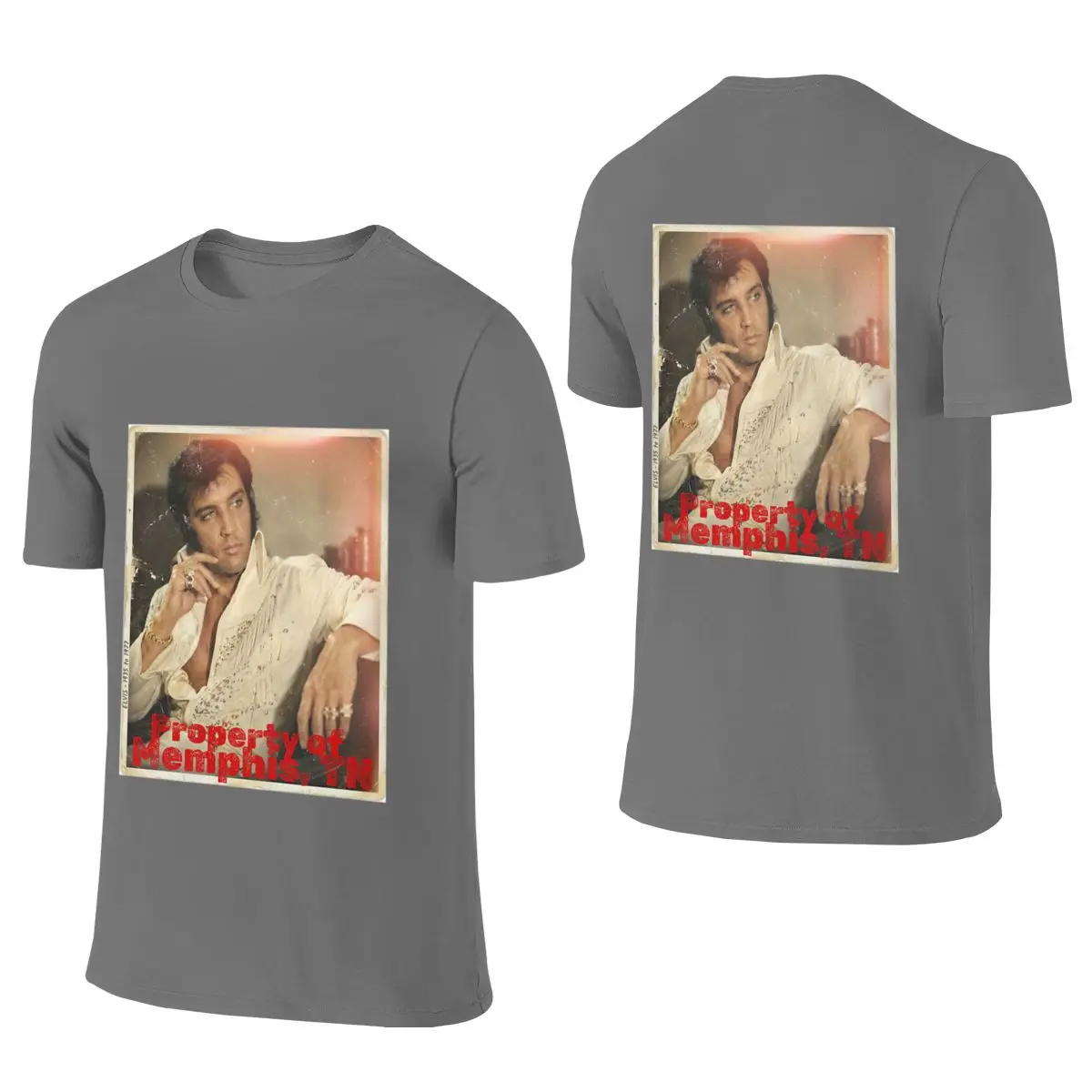 Property Of Memphis TN Casual Reversible T-shirt Sports Leisure Soft Tones Tee