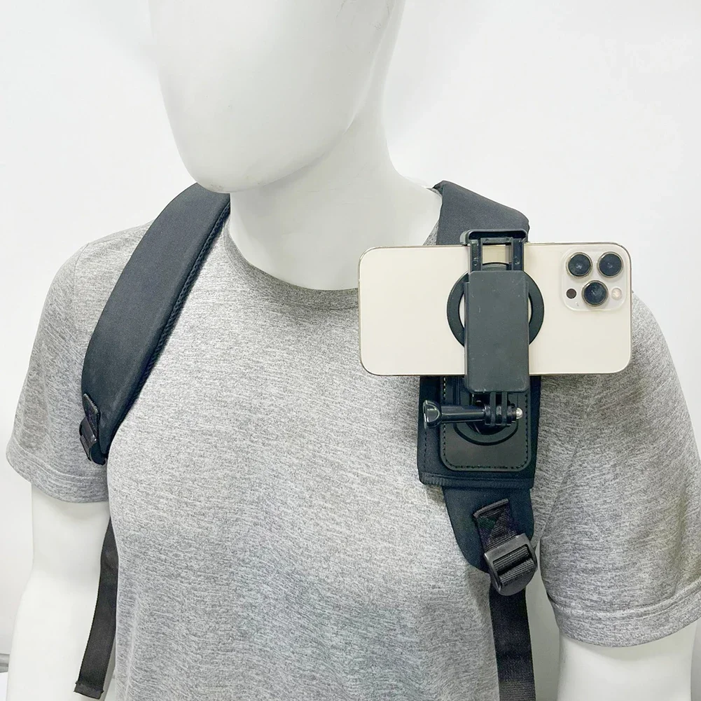 360 Rotation Tasche Rucksack Schultergurt Halterung für GoPro Hero 13 12 11 10 9 DJI Action 5 Pro 4 Insta360 X4 X3 Halter – Detail 2
