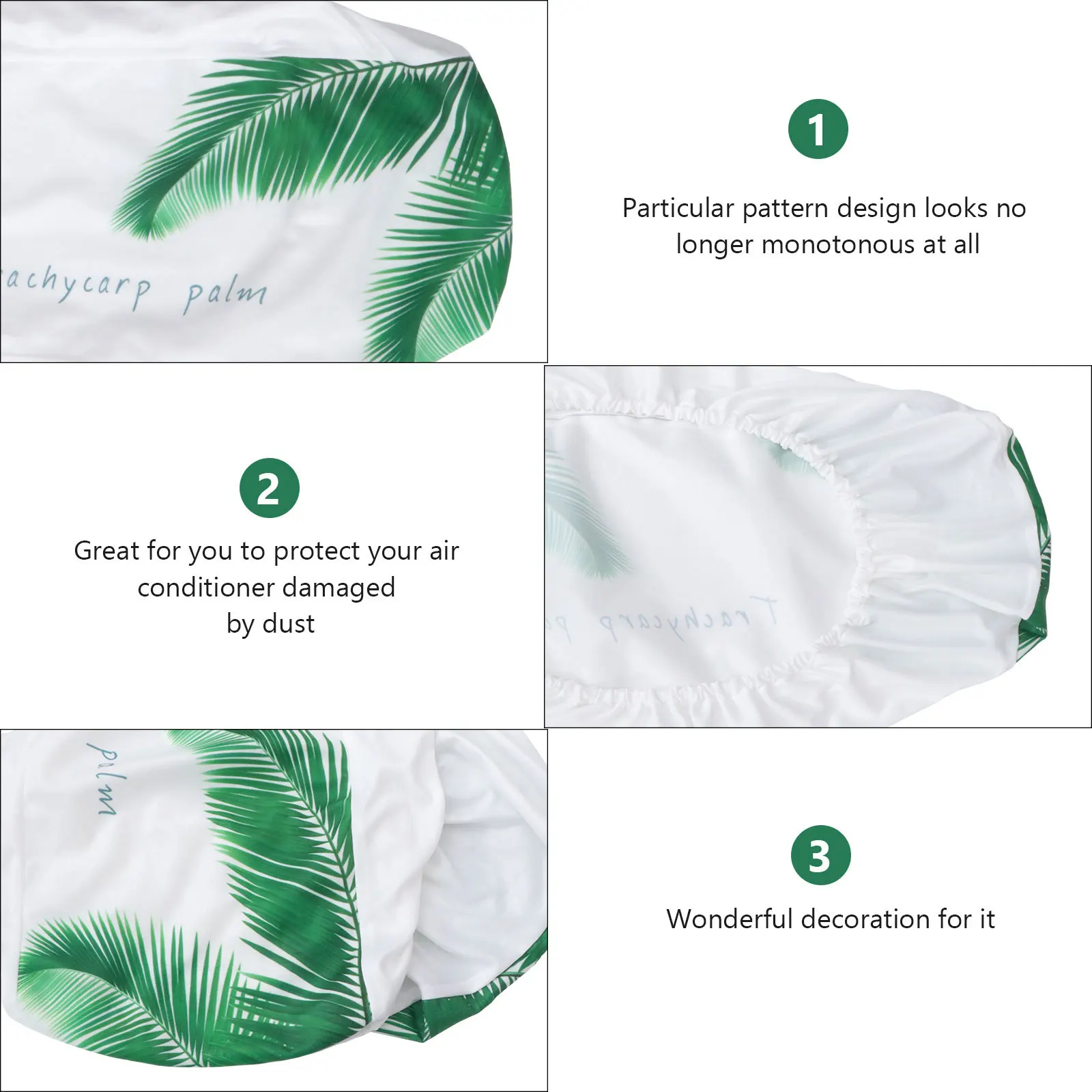 

Air Conditioner Dust Cover Elastic Fabric Printing 80Cm Universal Fit for Wall Mounted Ac Protective Cover Against Dust Bugs