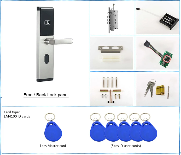 Electronic Door Entry Card Access Keyless Door Locks Residential Fit Steel Door/ Anti-theft Door