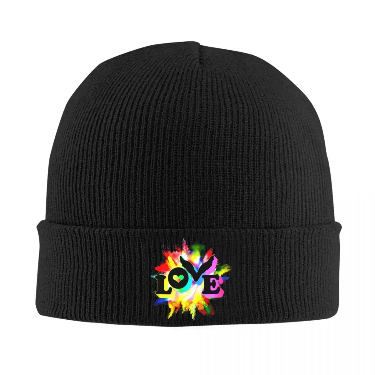 Cold.Play Love Knitted Caps Women's Men's Beanies Autumn Winter Hat Acrylic Rock Music Hip Hop Melon Cap