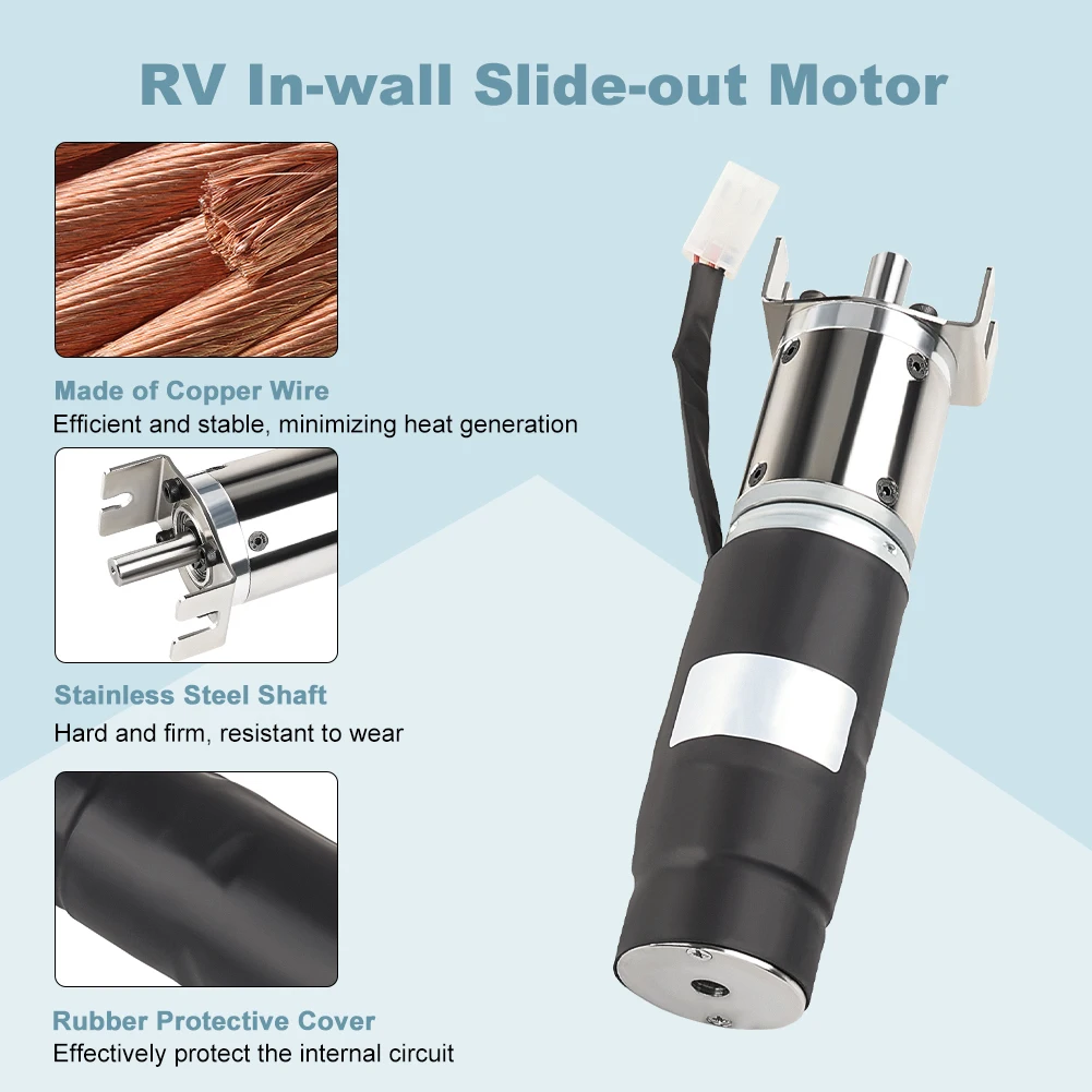 364262 RV In-Wall Slide-Out Motor  High Torsion Gear Ratio 300:1 10mm ABS Aluminum Alloy For Motor Home Trailer Parts  Campervan