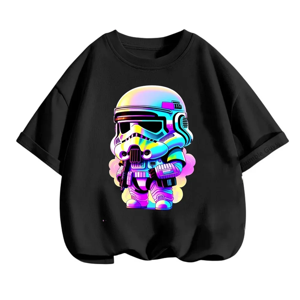 Summer Star Wars Print Fashion Kids T-shirt Baby Boys Girls Clothes Fashion Children Teen Short Sleeve T shirt Tops