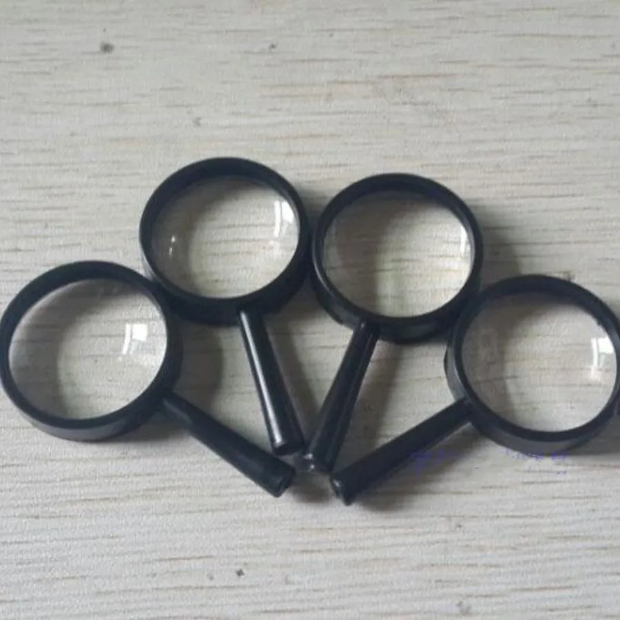 10PCS Acrylic Small Handheld Magnifier 25mm Magnifying Glass to Read Children's Magnifying Glass Learning Home Office Gift