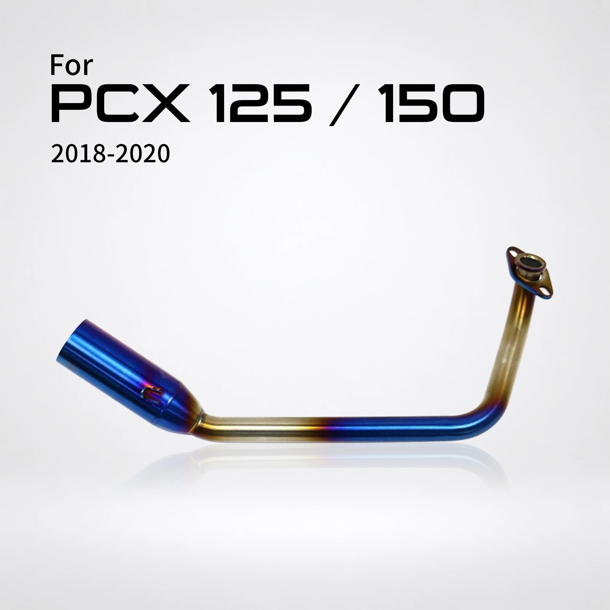 51mm Motorcycle Exhaust Header Pipe Front Mid Link Pipe Performance Racing Exhaust 2018-2020 PCX125 PCX150 PCX 125 155 For HONDA