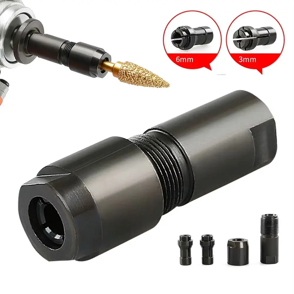 1Pcs Modified Angles Grinders Attachment To Straight Grinder Metal Thread Converters Universal M10 Thread 6/3mm Adapter Chuck