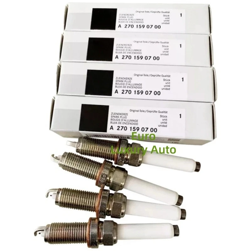 Original Spark Plug A2701590700, 4 PCS for Mercedes‑Benz B‑Class W246;W242 1.6 B 180, E‑Class A207 C207 W212