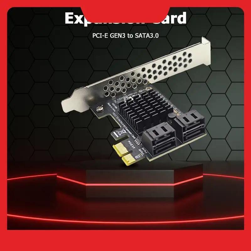 

Asm1064 Chip 4 Port SATA III Pcie Expansion Card 6Gbps SSD Hard Disk Drive Adapter For PCI-E 1X Controller