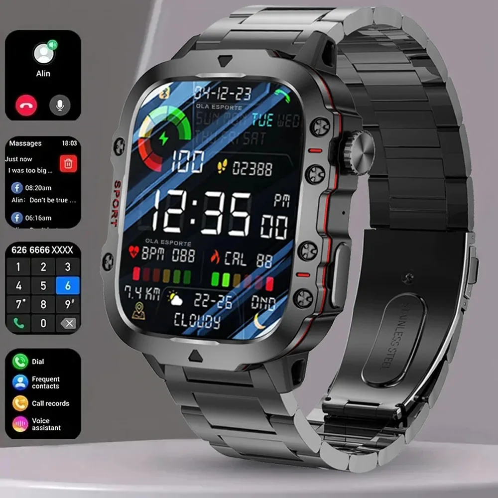 2025 nuevo para Xiaomi reloj inteligente militar hombres IP68 5ATM rastreador de actividad/deporte al aire libre Monitor de salud 1,81 pulgadas BT llamada Smartwatch