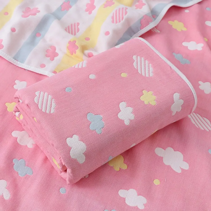 6 Layers Baby Blanket 100% Muslin Cotton Baby Swaddle Baby Warp Swaddle Infant Bedding Receiving Blankets Baby Bath 5 Sizes