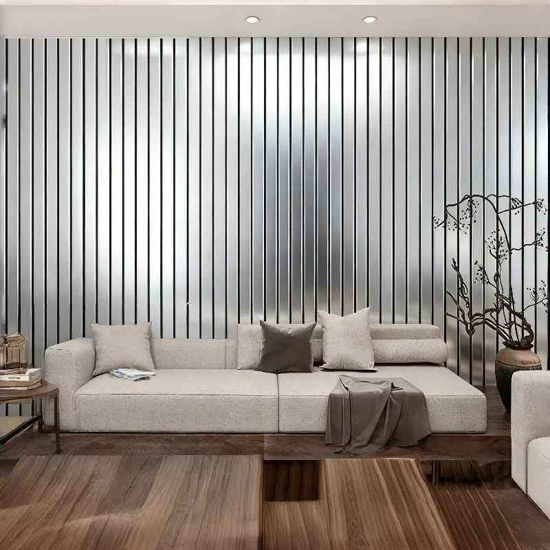 Fine Seam Mirror 3d Foam Wall Sticker 2mm Thick Grille Style Glossy Peel And Stick Wallpaper Bedroom Home Interior Decoration
