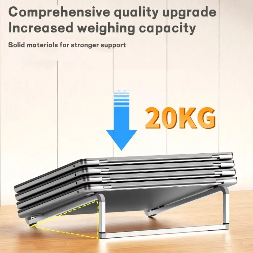 Universal Aluminum Alloy Laptop Stand Foldable Non-slip Tablet Stand Portable Ergonomic Laptop Bracket for 10-17.3inch